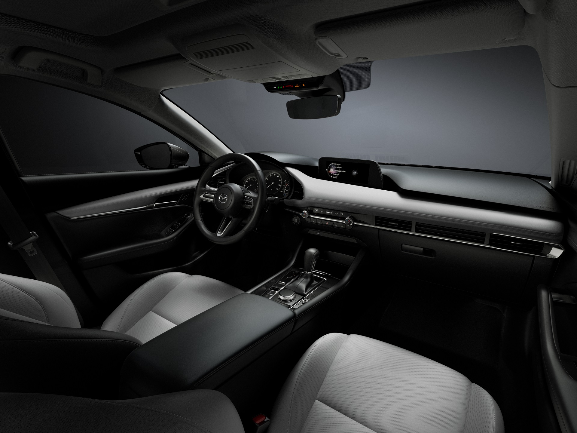 2018 Mazda3 Sdn 5Hb 19Cy Std 1St Us Lhd C14 Int Cockpit White Revised20190619 Png (1)